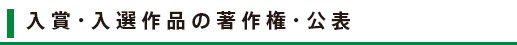 入賞・入選作品の著作権・公表